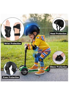 COYO Kids Bike Helmet Set Skateboard Knee Pads - Kids Helmet Elbow Pads Wrist Guards Adjustable Protective Gear Set for Sport Cycling Bike Roller Skating Scooter Rollerblade  - Image 4