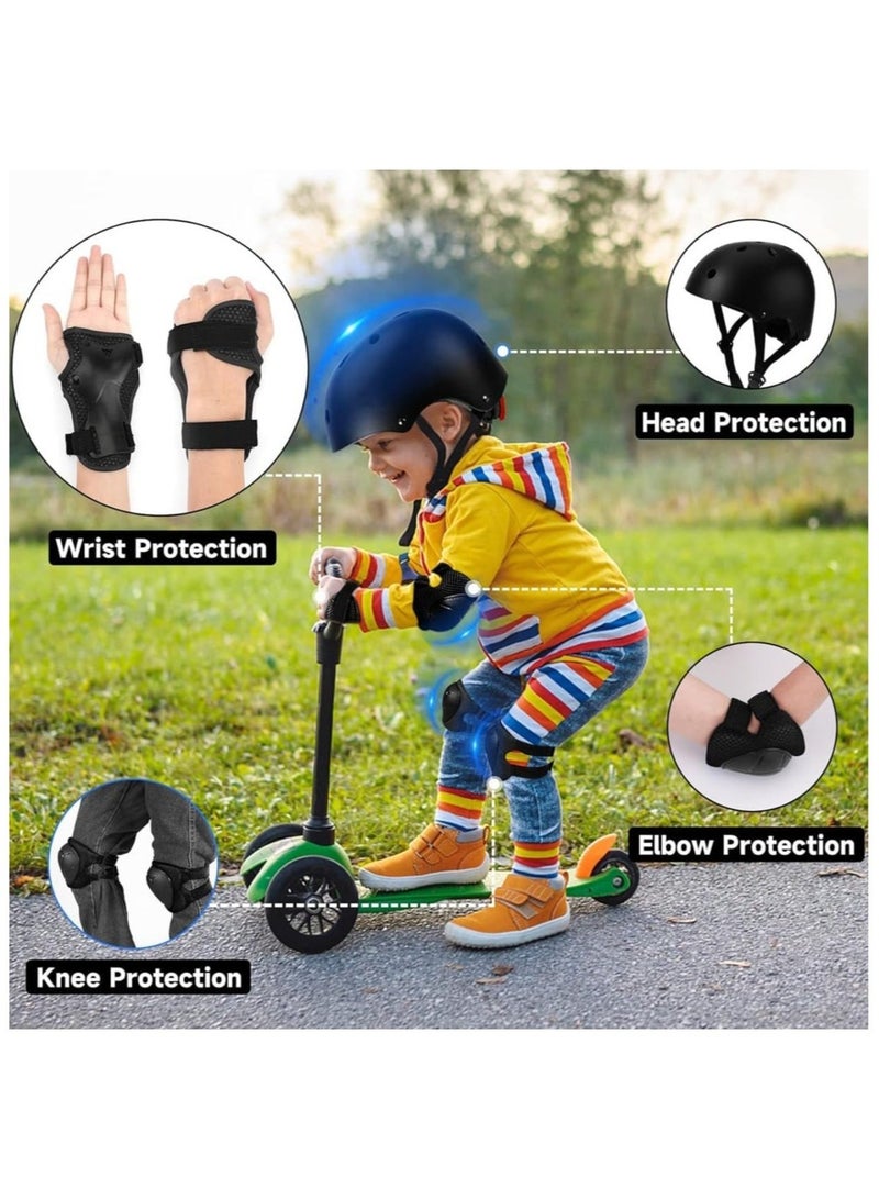 COYO Kids Bike Helmet Set Skateboard Knee Pads - Kids Helmet Elbow Pads Wrist Guards Adjustable Protective Gear Set for Sport Cycling Bike Roller Skating Scooter Rollerblade - Image 4
