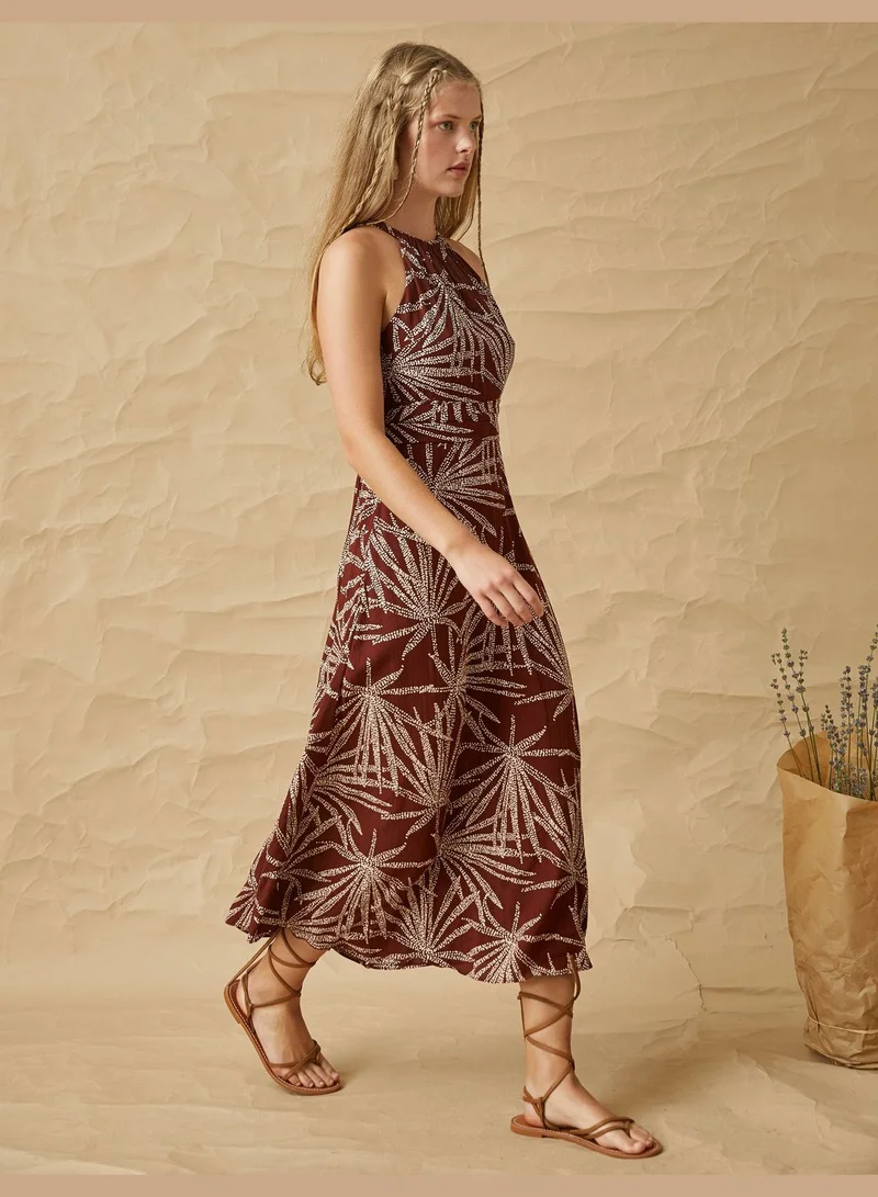 KOTON Halter Neck Long Dress