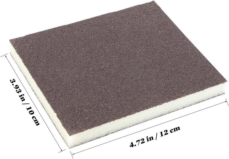 20 Pcs Double-Sided Sponge Sandpapers with Multi-grit 80# to 180# for Wood Sanding and Polishing, Flexible Blue and Gray Sanding Pads Set for Dry and Wet Use in Industrial and DIY - Image 2