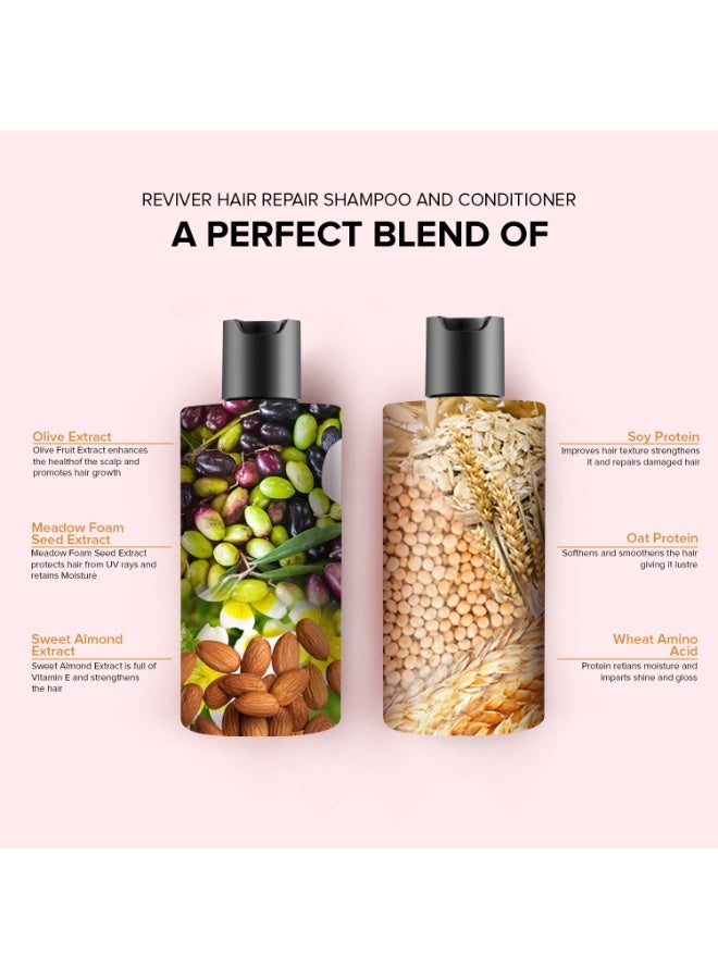 De Fabulous Reviver Hair Repair Combo Set - Shampoo & Conditioner 250ml | Triple Protein Formula with Soy, Oat & Wheat Proteins | Restores & Strengthens Chemically Treated, Damaged Hair | Sulfate-Free - Image 2