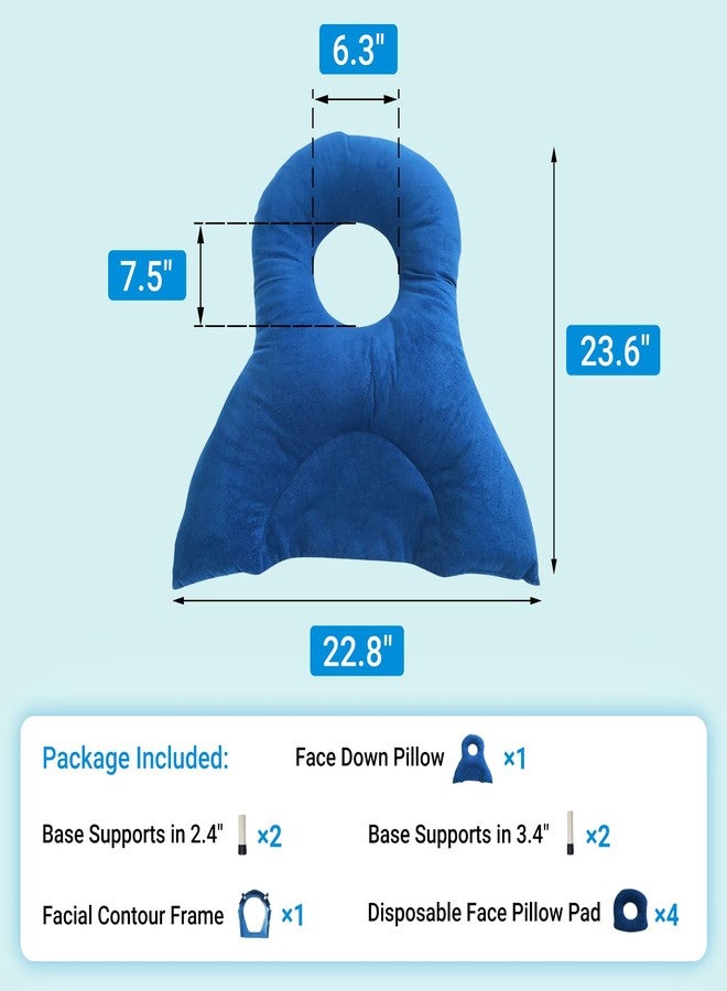 MUROCEA Face Down Pillow for Eye Vitrectomy - Ergonomic Stomach Sleeper Prone Headrest After Eye Procedures, Adjustable Height, 1 Pcs - Image 2