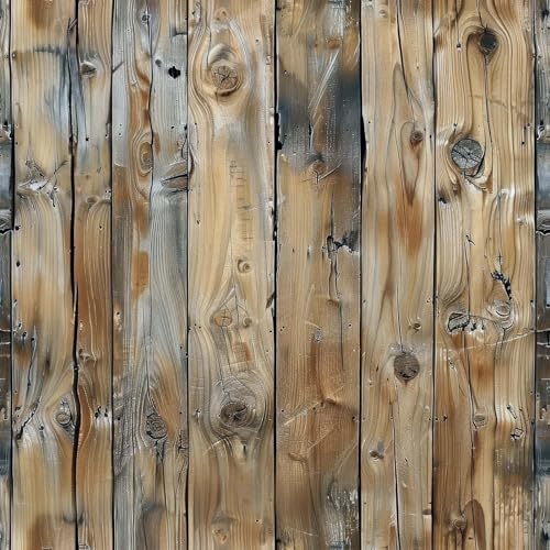 FLFK Rustic Wood Wallpaper,Peel and Stick Wood Grain Wall Mural for Living Room, Bedroom, Kitchen, Office, Apartment Decor 16"x128" - Image 1