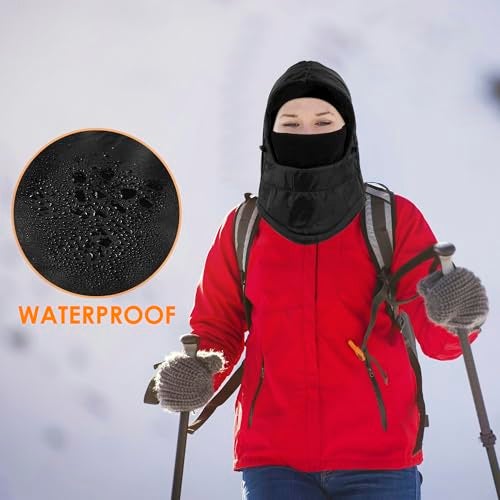 Tyzrdnac Balaclava Ski Mask Fleece Lining Windproof Warm Adjustable Thermal Winter Cold Weather Face Mask for Men Women Red - Image 4