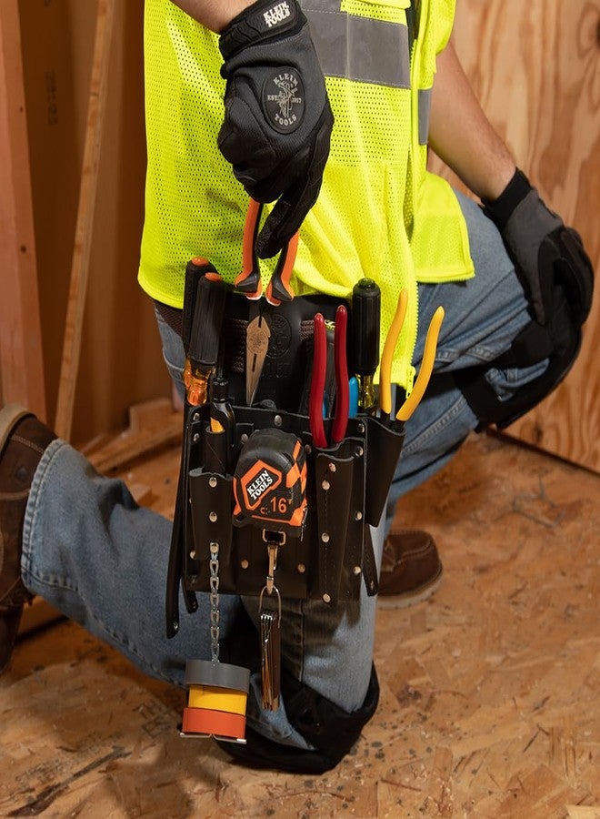 Klein Tools 5167 Leather Tool Pouch, 11-Pocket 11-Pocket Leather - Image 3