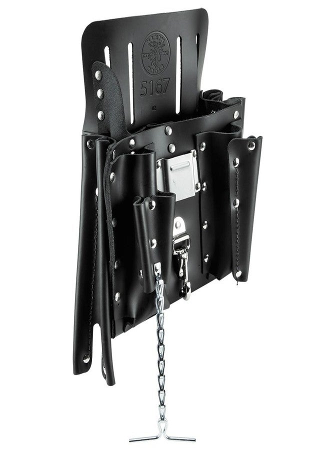 Klein Tools 5167 Leather Tool Pouch, 11-Pocket 11-Pocket Leather - Image 1