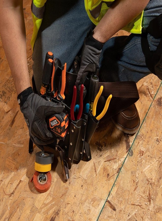 Klein Tools 5167 Leather Tool Pouch, 11-Pocket 11-Pocket Leather - Image 5