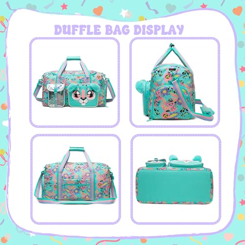 Oruiji Kids Duffle Bag Girls Travel Bag for Kids Overnight Bag for Girls Dance Bag for Girls Weekender Bag Gym Bag with Shoe Compartment - Image 4