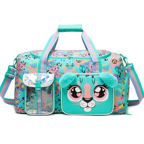 Oruiji Kids Duffle Bag Girls Travel Bag for Kids Overnight Bag for Girls Dance Bag for Girls Weekender Bag Gym Bag with Shoe Compartment - Image 1