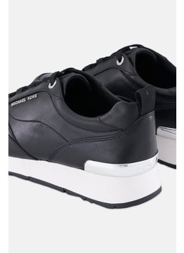 Michael Kors Women Medium Allie Stride Trainer Lace Up Shoes, Black  - Image 3