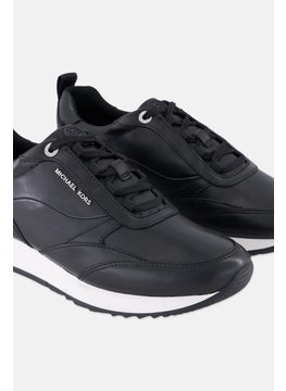 Michael Kors Women Medium Allie Stride Trainer Lace Up Shoes, Black  - Image 2