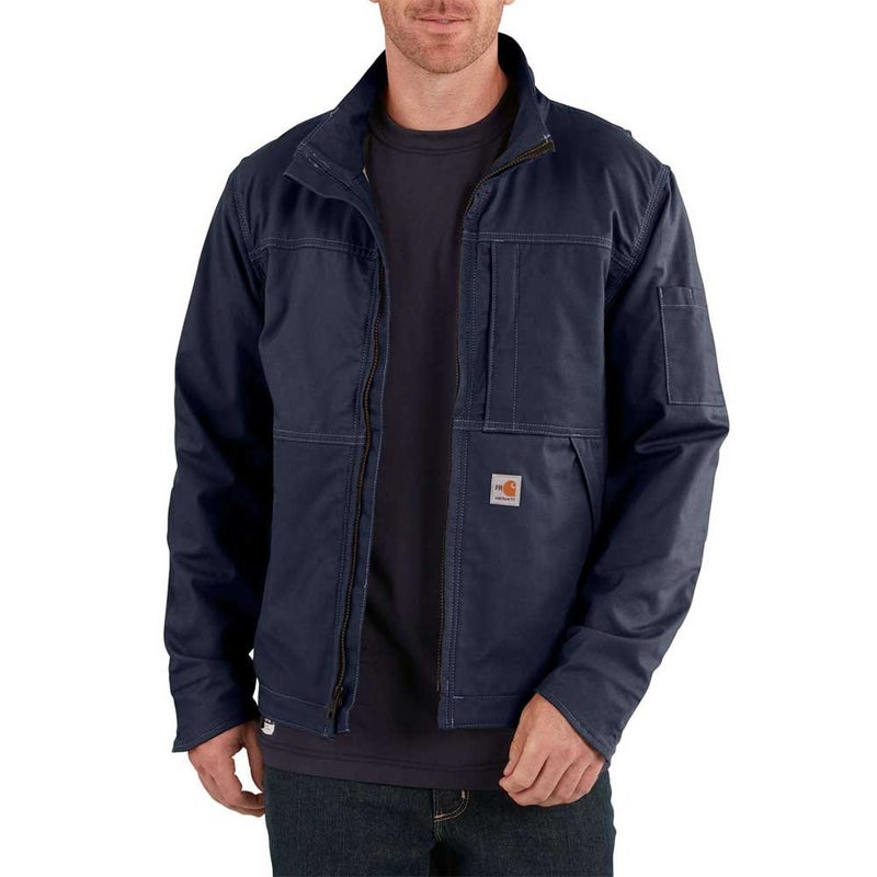 Carhartt Mens FlameResistant Full Swing Quick Duck JacketDark NavyLarge