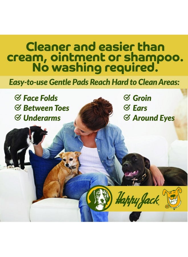 Happy Jack - HAPPY JACK KetoHexidine Dog Wipes, Chlorhexidine Wipes for Dogs & Cats with Ketoconazole, Cat Wipes for Acne, Wrinkles, Paws, Itchy Skin, Pet Wipes for Dogs, 50 Ct - Image 1