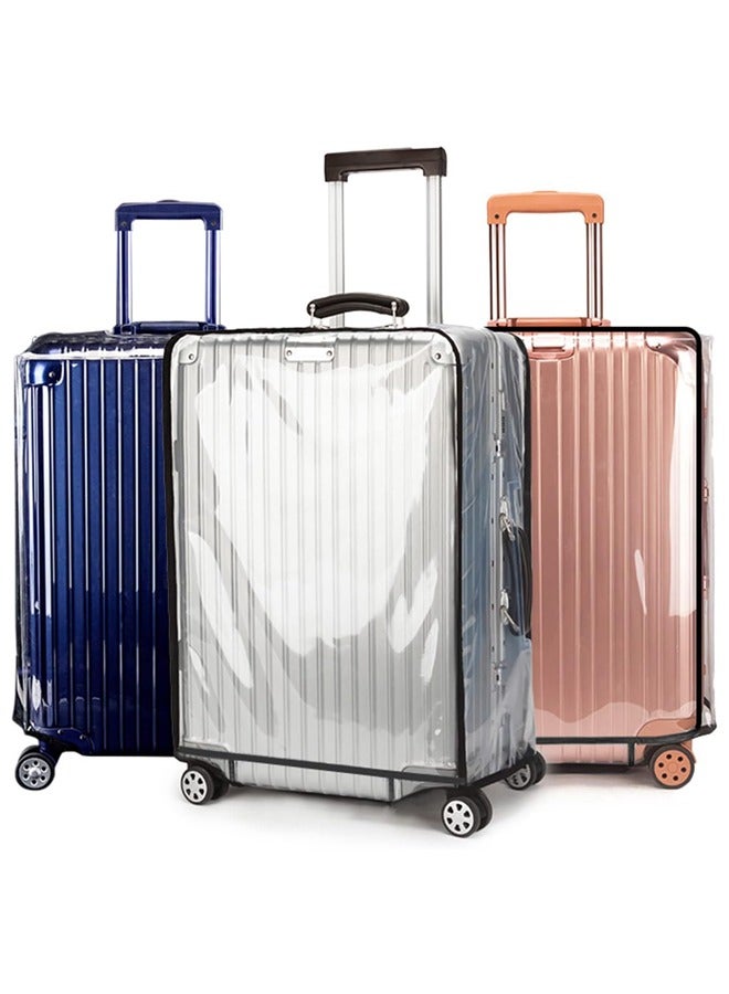 Clear Luggage Cover Tough Protector,Waterproof PVC Suitcase Cover, Protective Cover Case for Wheeled Luggage,Waterproof Suitcase Protective Covers for Travel,Anti-scratch Suitcase Protective Cover for 20 24 26 28 inch luggage  - Image 3