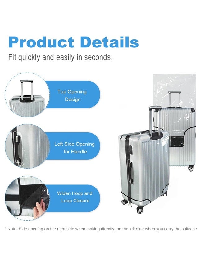Clear Luggage Cover Tough Protector,Waterproof PVC Suitcase Cover, Protective Cover Case for Wheeled Luggage,Waterproof Suitcase Protective Covers for Travel,Anti-scratch Suitcase Protective Cover for 20 24 26 28 inch luggage  - Image 5