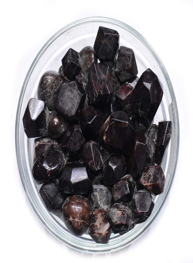 Pyramid Tatva Tumble - Garnet Polished Crystal Stone 6 Pieces Natural Chakra Balancing Crystal Healing Stone - Image 1