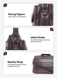 PARAJOHN Secure Business Professional Multi-Purpose Travel Laptop Bag with Hideaway Handles, Cross Shoulder Strap, Protective Padding / Office Bag, Macbook Bag  - Image 2