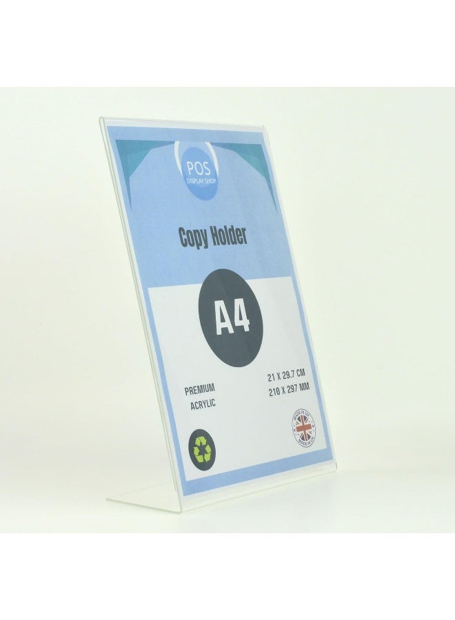 TPGP 5 x A4 Portrait Acrylic Table Menu Copy Document Poster Sign Holder Angled Lean to Perspex Leaflet Stand - 100% Recyclable! Handmade in The UK! - Image 3
