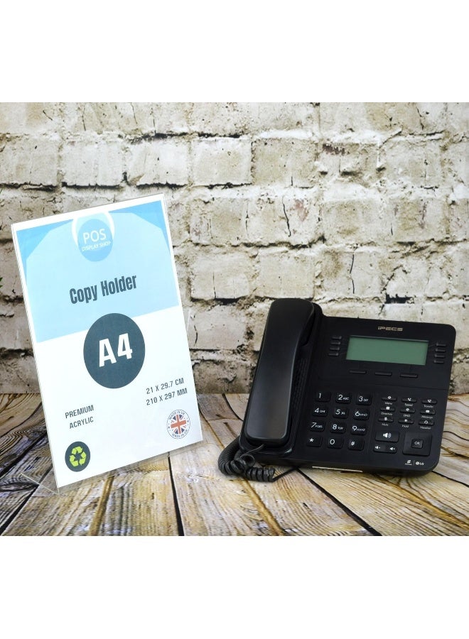 TPGP 5 x A4 Portrait Acrylic Table Menu Copy Document Poster Sign Holder Angled Lean to Perspex Leaflet Stand - 100% Recyclable! Handmade in The UK! - Image 4