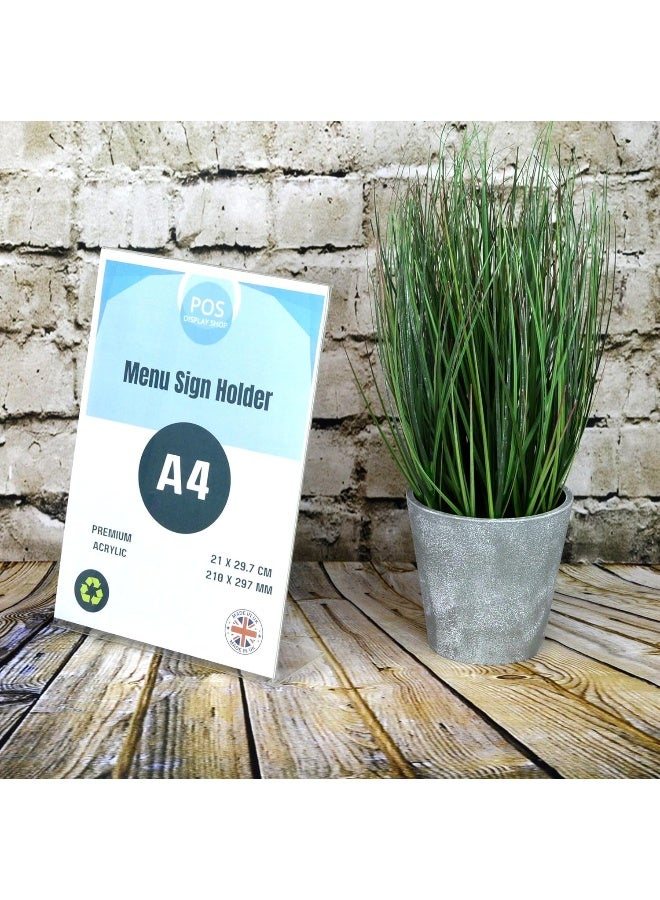TPGP 5 x A4 Portrait Acrylic Table Menu Copy Document Poster Sign Holder Angled Lean to Perspex Leaflet Stand - 100% Recyclable! Handmade in The UK! - Image 5