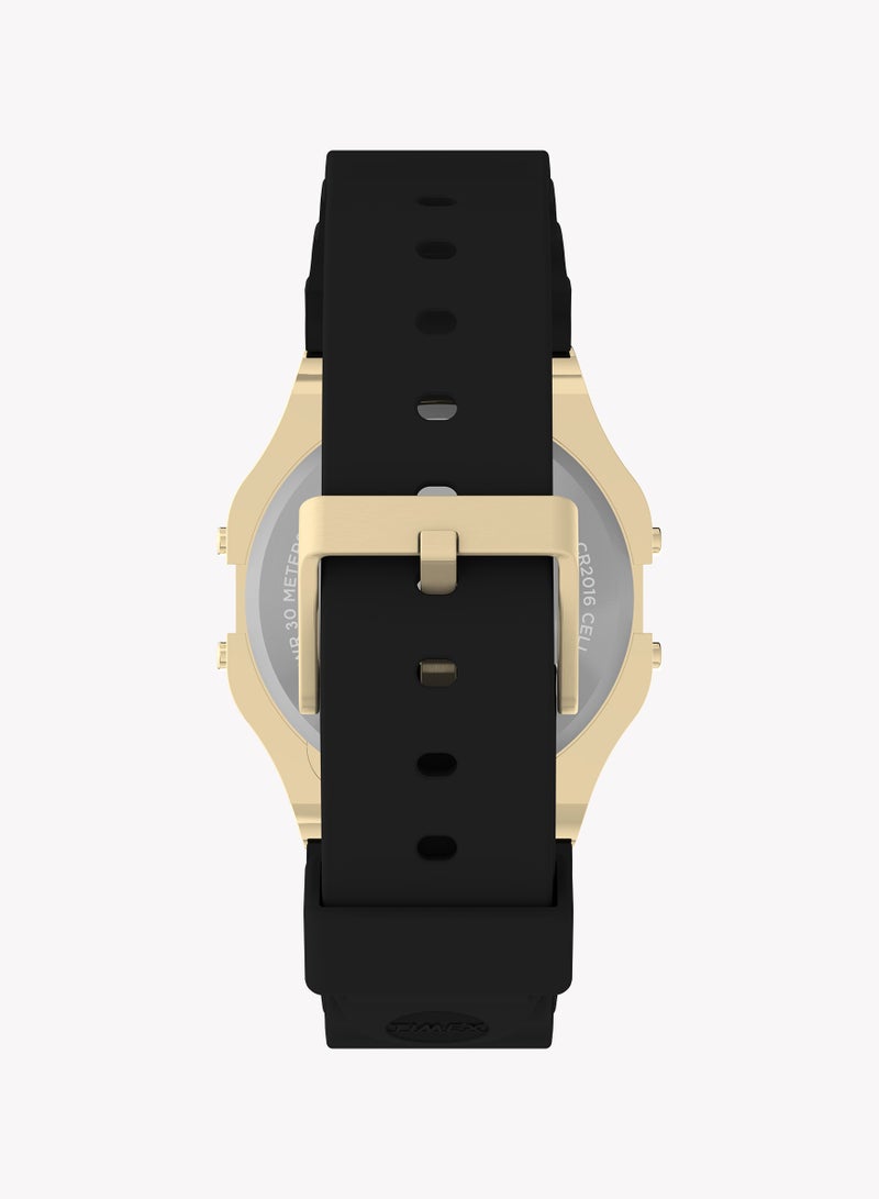 Timex 80 Gold Tone Black lens and Resin Strap TW2V41000 Unisex Watch - Image 3