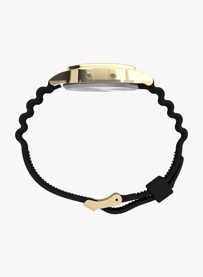 Timex 80 Gold Tone Black lens and Resin Strap TW2V41000 Unisex Watch - Image 4