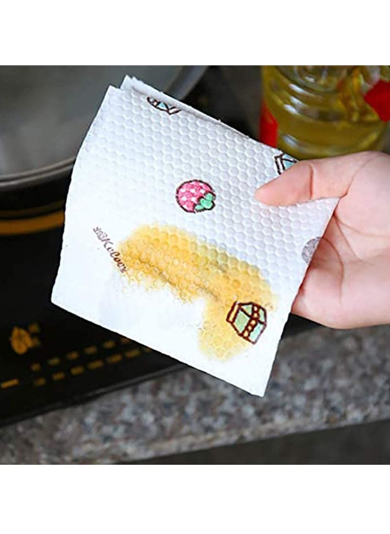 Smart Innovation - Printed Kitchen Dishwashing Universal Washable Oil Absorption Absorbent Paper Towel - Image 1