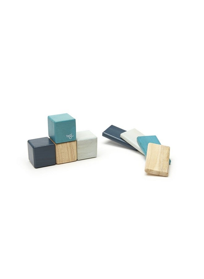 Tegu 8 Piece Tegu Pocket Pouch Magnetic Wooden Block Set, Blue  - Image 5