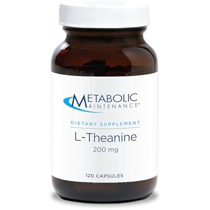 Metabolic Maintenance L-Theanine 200mg - L Theanine Supplement with Glycine for Calm Energy and Focus, Amino Acid for Sleep Support and Healthy Stress Response - 120 Capsules - Image 1