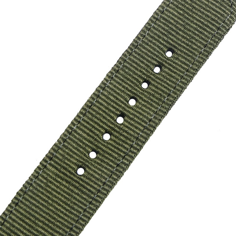 2pcs 24mm Watch Strap Webbing 2 Nylon Watch Band Wristband for Watch Replacement ( Green with Black Buckle) - Image 5