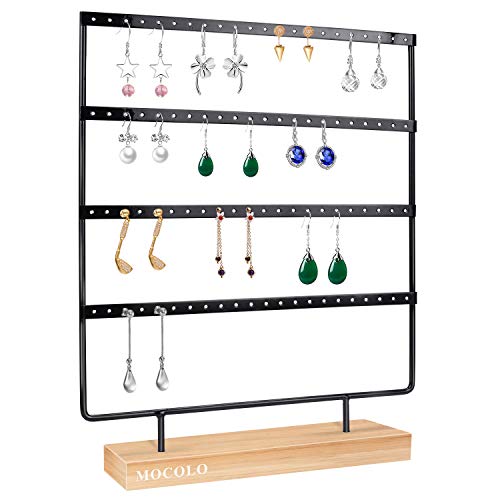 Mocolo Earring Holder Stand, Earring Organizer Display Holder Stand for Hanging Earrings(88 Holes & 4 Layers) - Image 2