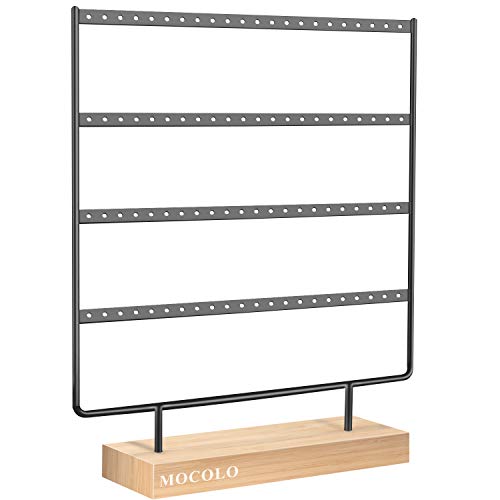 Mocolo Earring Holder Stand, Earring Organizer Display Holder Stand for Hanging Earrings(88 Holes & 4 Layers) - Image 1