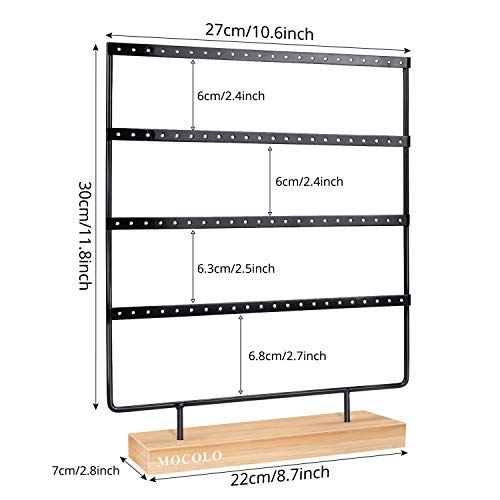 Mocolo Earring Holder Stand, Earring Organizer Display Holder Stand for Hanging Earrings(88 Holes & 4 Layers) - Image 3