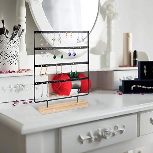Mocolo Earring Holder Stand, Earring Organizer Display Holder Stand for Hanging Earrings(88 Holes & 4 Layers) - Image 5