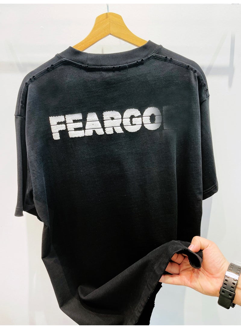 Hub For Less Men's Wide Neck T-Shirt with Foam Print – Modern Design with Urban Touch - Image 3