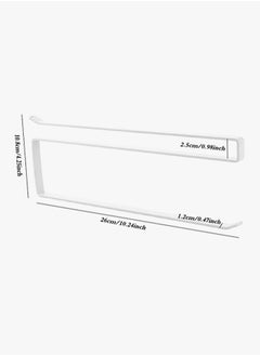 Generic Iron Roll Paper Rack Kitchen Cupboard Hanging Towel Holder White 26x12x10.8cm  - Image 3