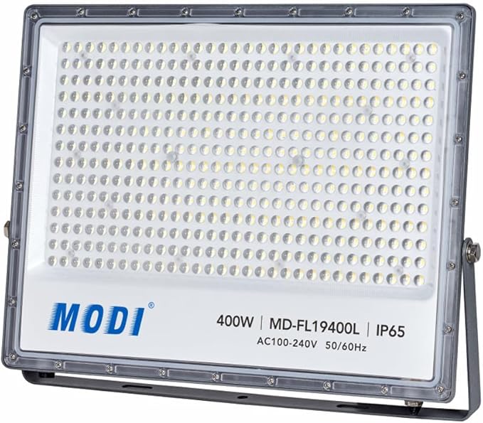 MODI LED Flood Light Outdoor 50W to 400W | IP65 Waterproof Security Light | 6500K Cool White Light | Aluminum, PC Body | Wall Mount for Garden, Garage, Warehouse, Yard (47 cm - 40200 Lm - 400 w) - Image 1