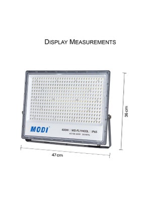 LED Flood Light Outdoor 50W to 400W | IP65 Waterproof Security Light | 6500K Cool White Light | Aluminum, PC Body | Wall Mount for Garden, Garage, Warehouse, Yard (47 cm - 40200 Lm - 400 w) - view 2