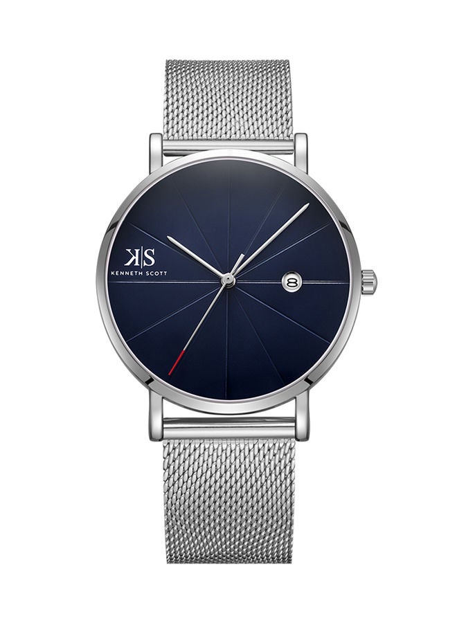 KENNETH SCOTT ساعة يد تناظرية من الفولاذ المقاوم للصدأ K22013-SMSN - Image 1