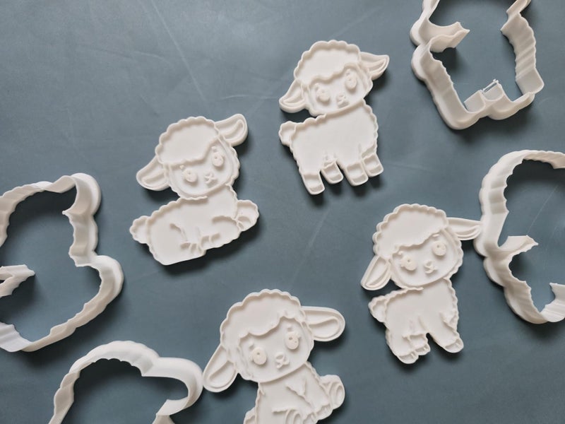 Cute Lamb Cookie Cutters Set, Sheep Animal Shape, Baking Tool, Set of 4 - Image 2