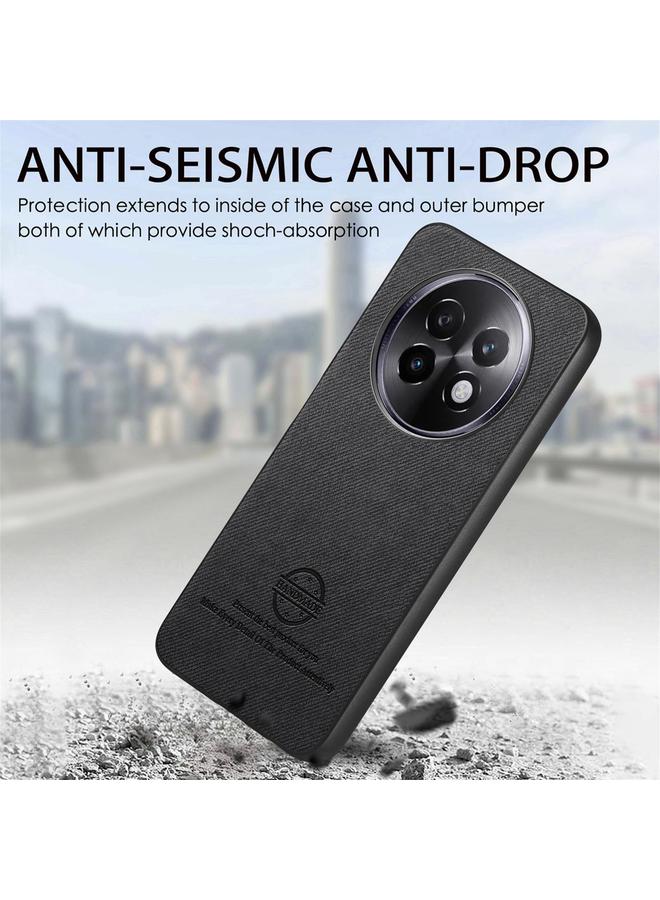 S-TOP Case For Realme 13 5G Twill Fabric Leather Skin Back Phone Case - Image 4