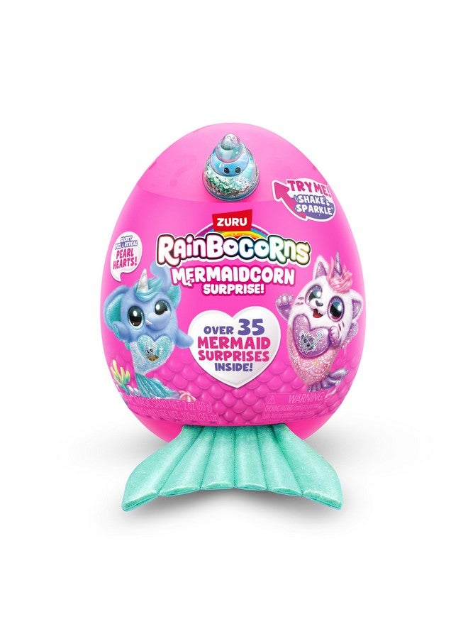 Rainbocorns Rainbocorns Mermaidcorn (Elephant) by ZURU, Collectible Plush, Mermaid Surprises, Cuddle Plush Stuffed Animal, Surprise Egg, Stickers, Magic Sands & Bubble Mixture, for Girls 3+ Up - Image 2