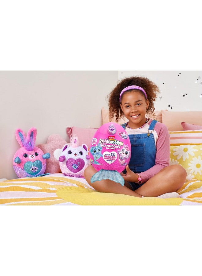 Rainbocorns Rainbocorns Mermaidcorn (Elephant) by ZURU, Collectible Plush, Mermaid Surprises, Cuddle Plush Stuffed Animal, Surprise Egg, Stickers, Magic Sands & Bubble Mixture, for Girls 3+ Up - Image 5