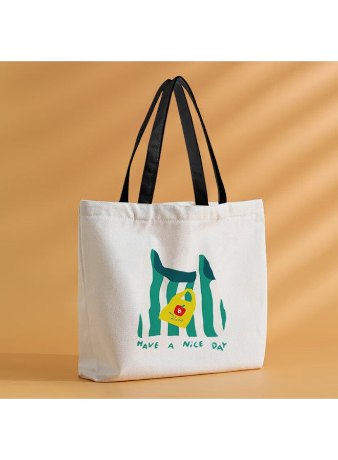 Right Away Canvas Bag, Handbag, Shopping Tote, Eco-friendly Bag, College Style, Student Waterproof Messenger Bag, High-quality Large Cloth Bag