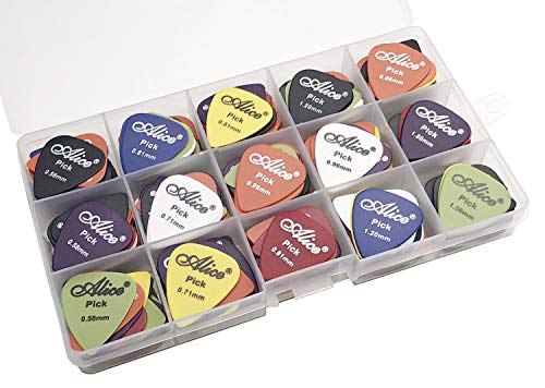 Alice 100pcs Alice Matte Anti-Skid Acoustic Electric Guitar Picks Plectrum 6 Thickness 0.58/0.71/0.81/0.96/1.20/1.50 mm With Pick Case Storage Box - Image 3