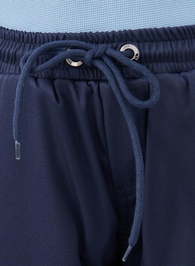 Styli Solid Mid Rise Joggers with Drawstring - Image 3