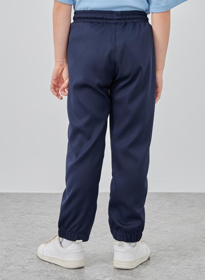 Styli Solid Mid Rise Joggers with Drawstring - Image 4
