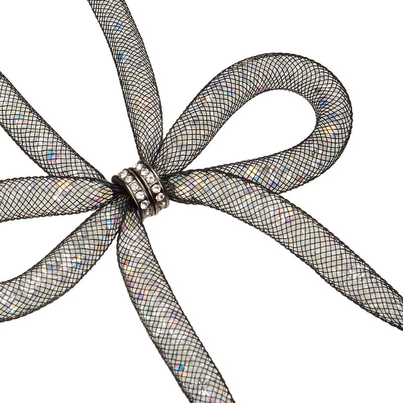 Betsey Johnson Mesh Bow Necklace, 16" + 3" Extender - Image 1