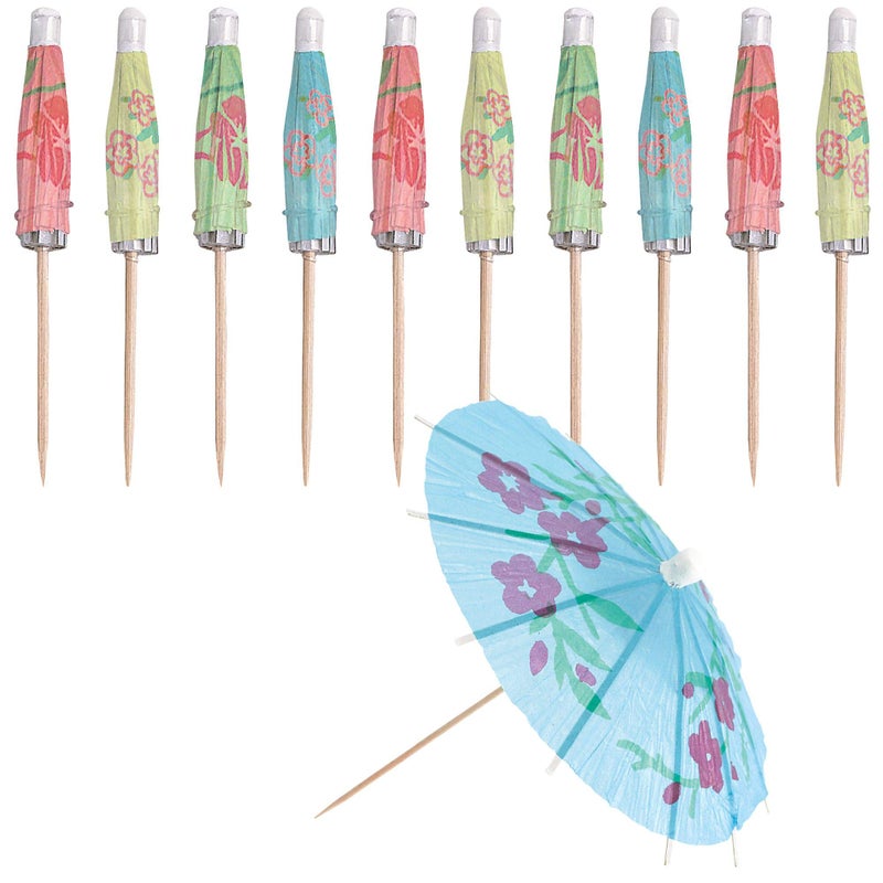 Amscan Jumbo Umbrella Picks 6 Assorted Colors 24 Pcs