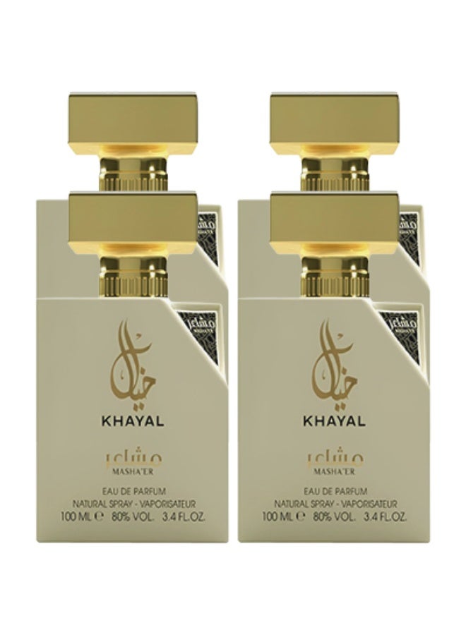 Mashaer 4 Pieces Khayal Perfume For Women 100ml EDP - Image 1